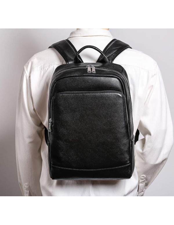 Рюкзак чоловічий шкіряний Amalfi, чорний