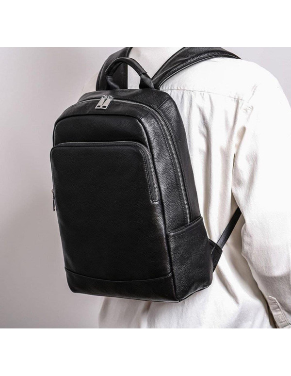 Рюкзак чоловічий шкіряний Amalfi, чорний