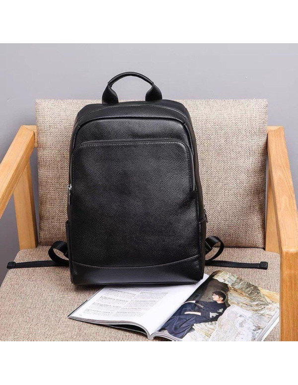 Чоловічий рюкзак шкіряний для ноутбука Montel , чорний