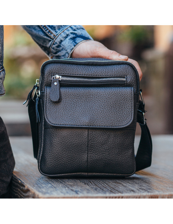 Сумка чоловіча через плече Alba, чорна