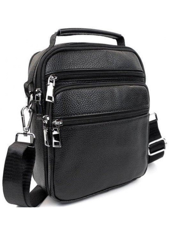 Чоловіча сумка-барсетка шкіряна Catani, чорна
