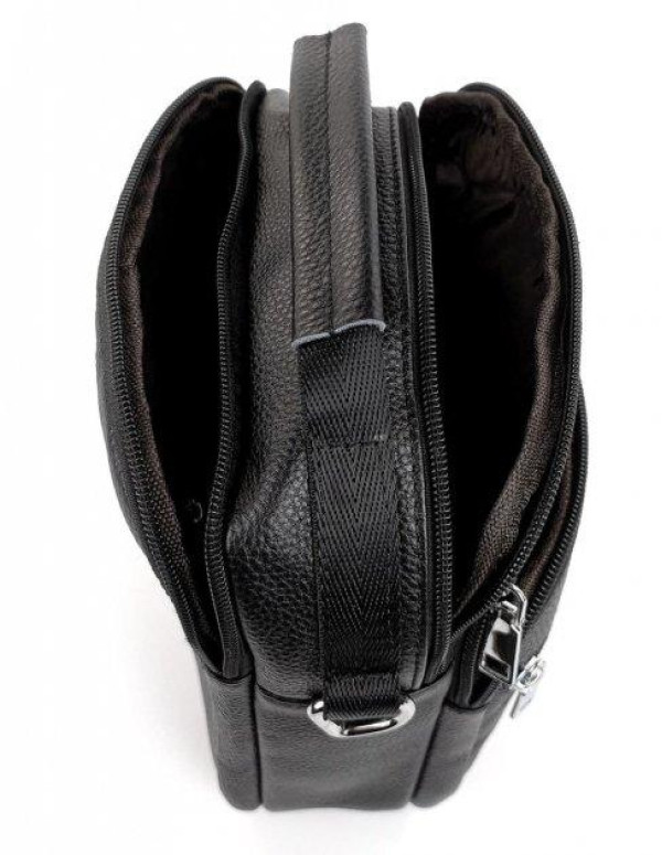 Чоловіча сумка-барсетка шкіряна Catani, чорна