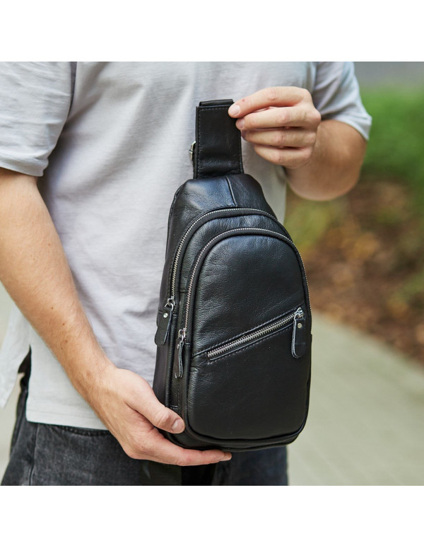 Чоловіча нагрудна сумка рюкзак Bronte, чорна