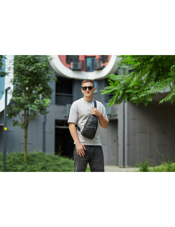 Чоловіча нагрудна сумка рюкзак Bronte, чорна