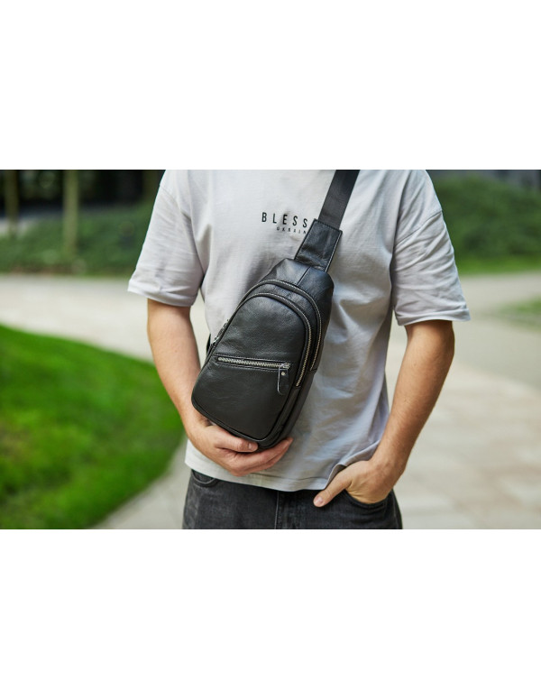 Чоловіча нагрудна сумка рюкзак Bronte, чорна