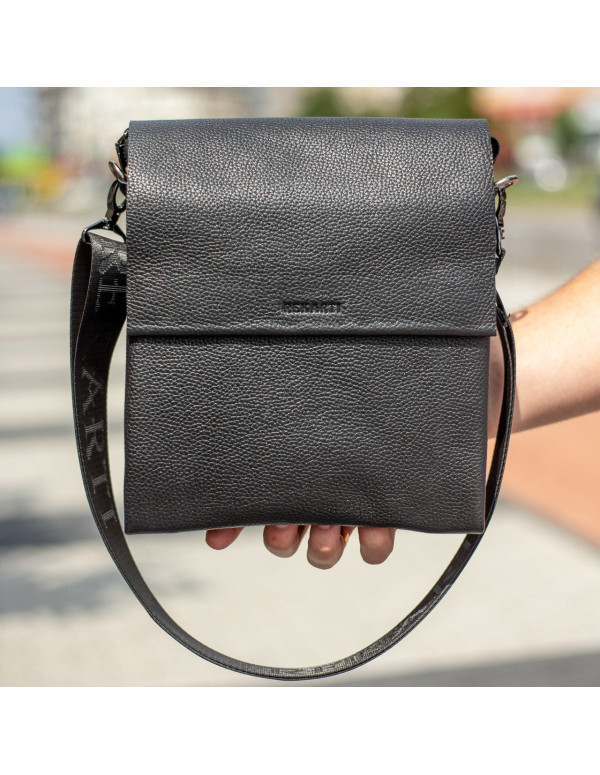 Чоловічий шкіряний месенджер Sondrio,чорний