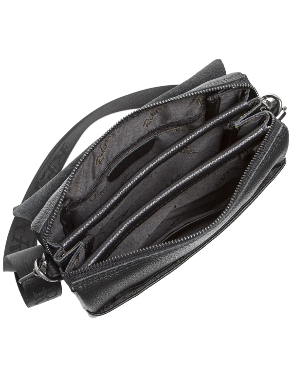 Чоловічий шкіряний месенджер Sondrio,чорний