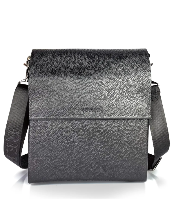 Чоловічий шкіряний месенджер Sondrio,чорний