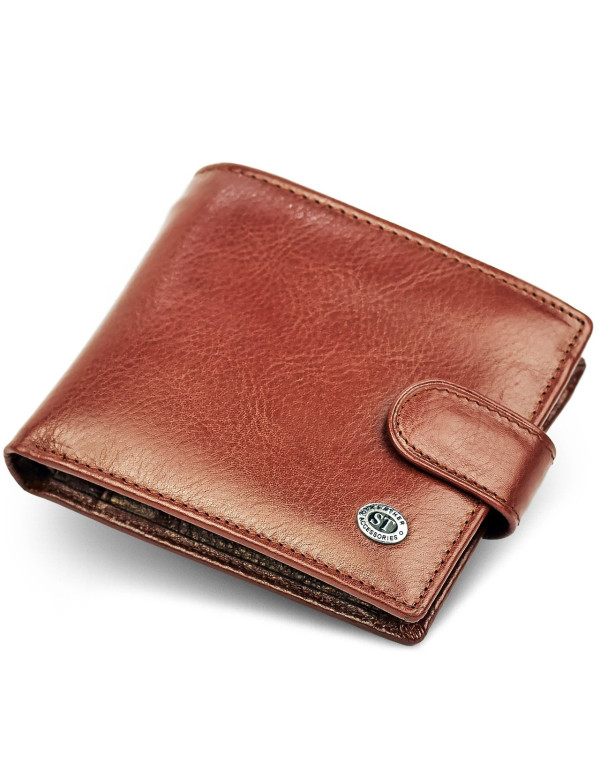 Чоловічий портмоне з натуральної шкіри ST Leather B104 Коричневий