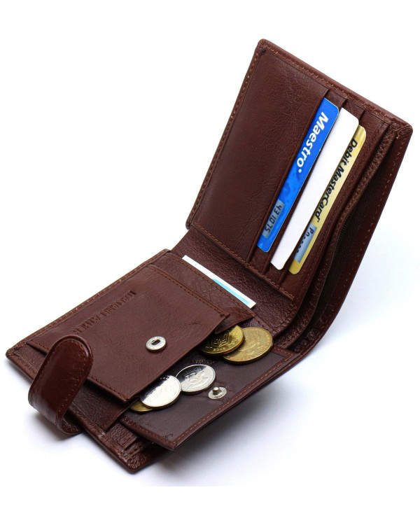 Чоловічий портмоне з натуральної шкіри ST Leather B104 Коричневий