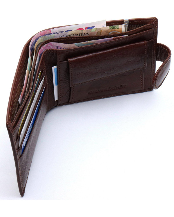 Чоловічий портмоне з натуральної шкіри ST Leather B104 Коричневий