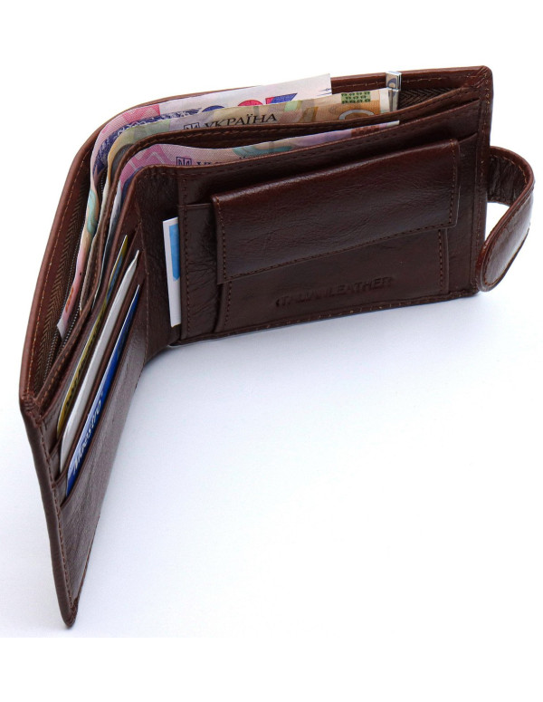 Чоловічий портмоне з натуральної шкіри ST Leather B104 Коричневий