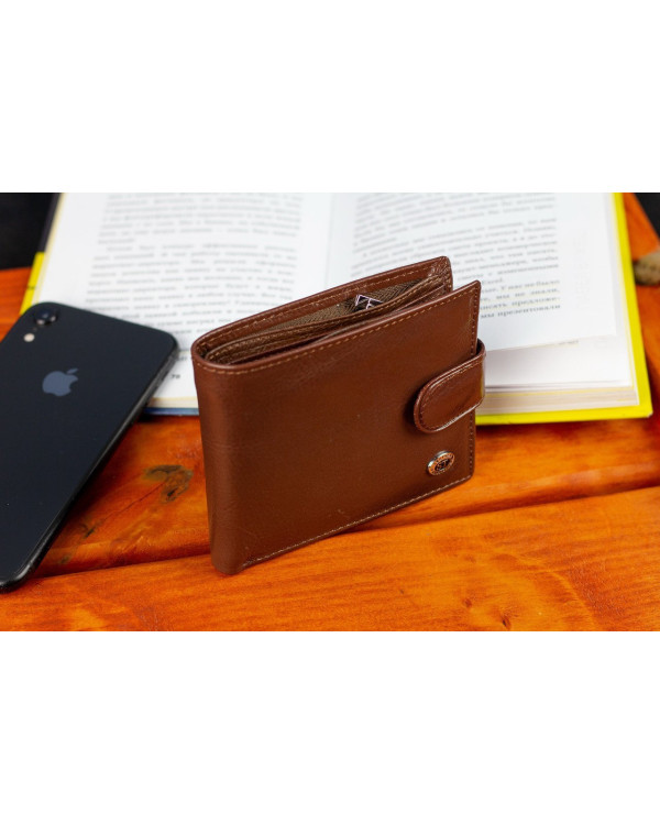 Чоловічий портмоне з натуральної шкіри ST Leather B104 Коричневий