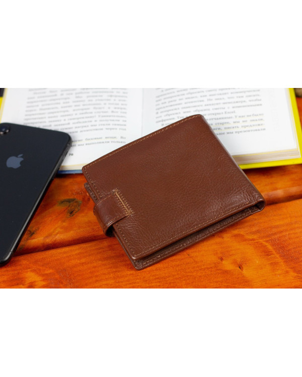 Чоловічий портмоне з натуральної шкіри ST Leather B104 Коричневий