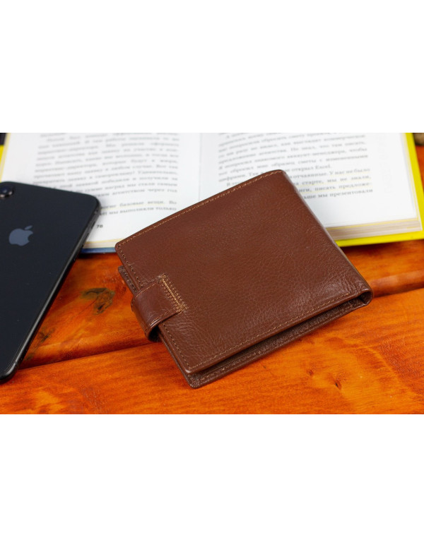 Чоловічий портмоне з натуральної шкіри ST Leather B104 Коричневий