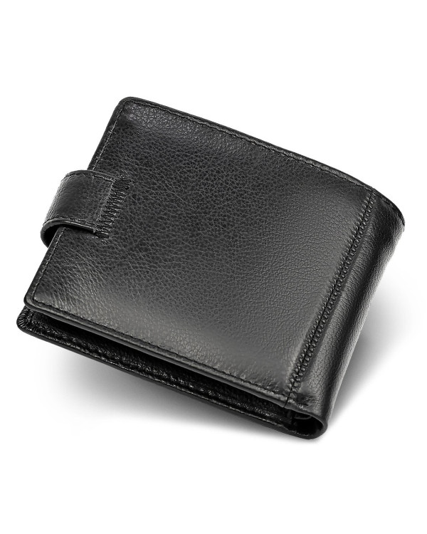 Класичне чоловіче портмоне з натуральної шкіри ST Leather ST102 Чорний
