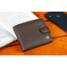 Шкіряне чоловіче портмоне на кнопці ST Leather ST104 Коричневе