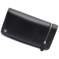 Чорний багатофункціональний чоловічий гаманець з натуральної шкіри МС291