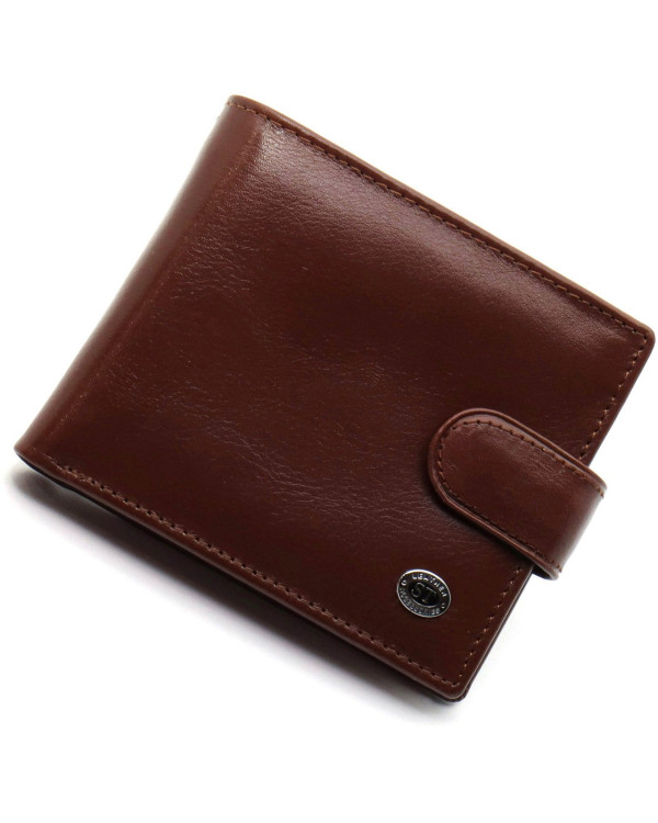 Коричневе чоловіче портмоне з натуральної шкіри з фіксацією ST Leather ST103