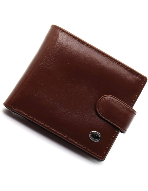 Коричневе чоловіче портмоне з натуральної шкіри з фіксацією ST Leather ST103