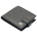 Чорне чоловіче портмоне з натуральної шкіри з фіксацією ST Leather ST103