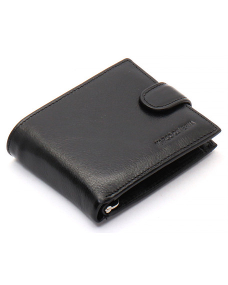 Чорне шкіряне чоловіче портмоне із затискачем для грошей Marco Coverna MC-2006H-1
