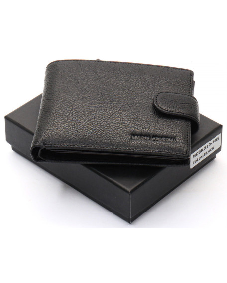 Чорне шкіряне портмоне з відділом для документів Marco Coverna MCBK10-805