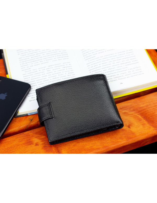 Чорне шкіряне портмоне з відділом для документів Marco Coverna MCBK10-805