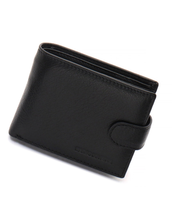Чорне чоловіче портмоне з натуральної шкіри із візитницею Marco Coverna MC-2057-1
