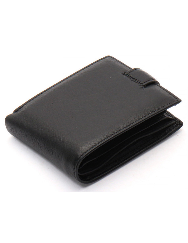 Чорне чоловіче портмоне з натуральної шкіри із візитницею Marco Coverna MC-2057-1