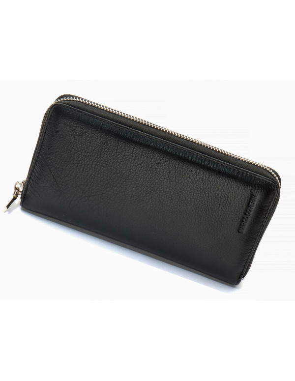 Чорний чоловічий гаманець-клатч на блискавці з натуральної шкіри Marco Coverna MC-802-1