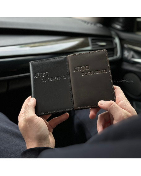 Шкіряна обкладинка для автодокументів