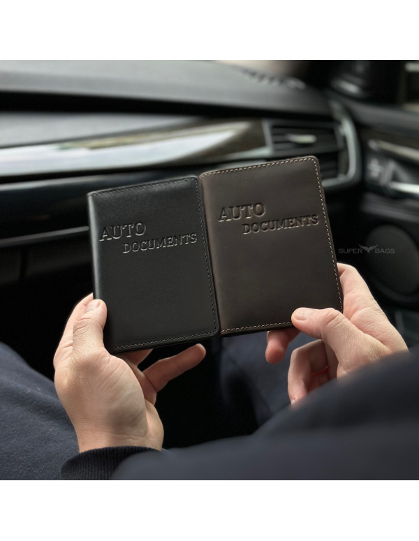 Шкіряна обкладинка для автодокументів