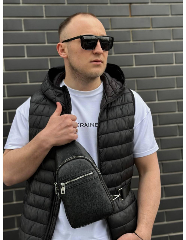 Чоловіча сумка-бананка через плече Novara, чорна