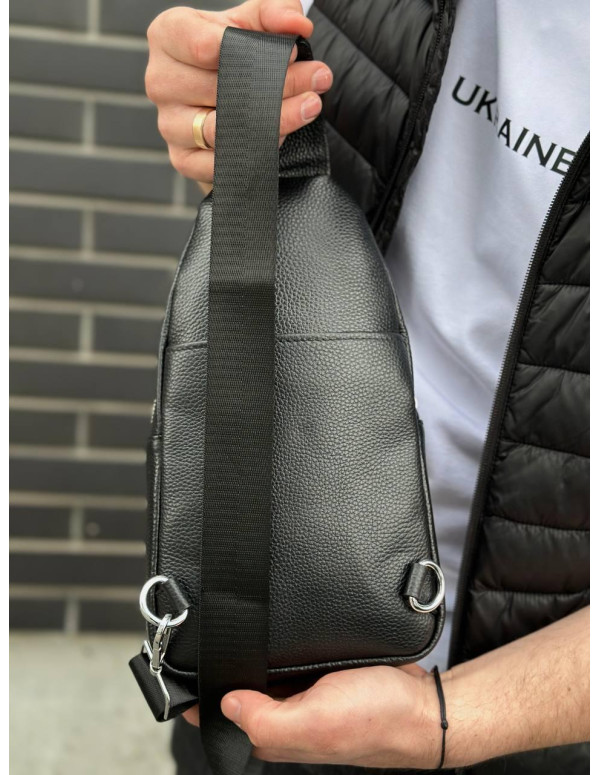 Чоловіча сумка-бананка через плече Novara, чорна