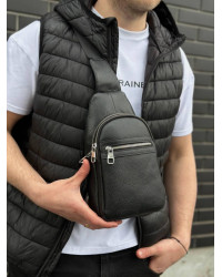 Чоловіча сумка-бананка через плече Novara, чорна