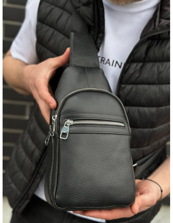 Чоловіча сумка-бананка через плече Novara, чорна