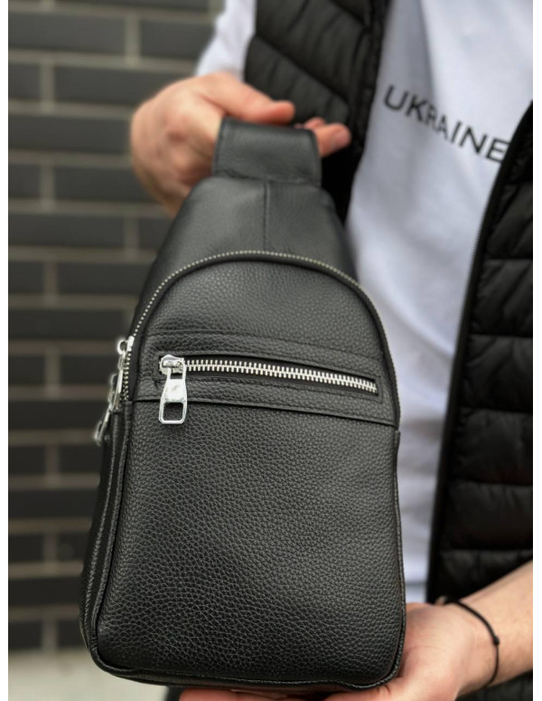 Чоловіча сумка-бананка через плече Novara, чорна