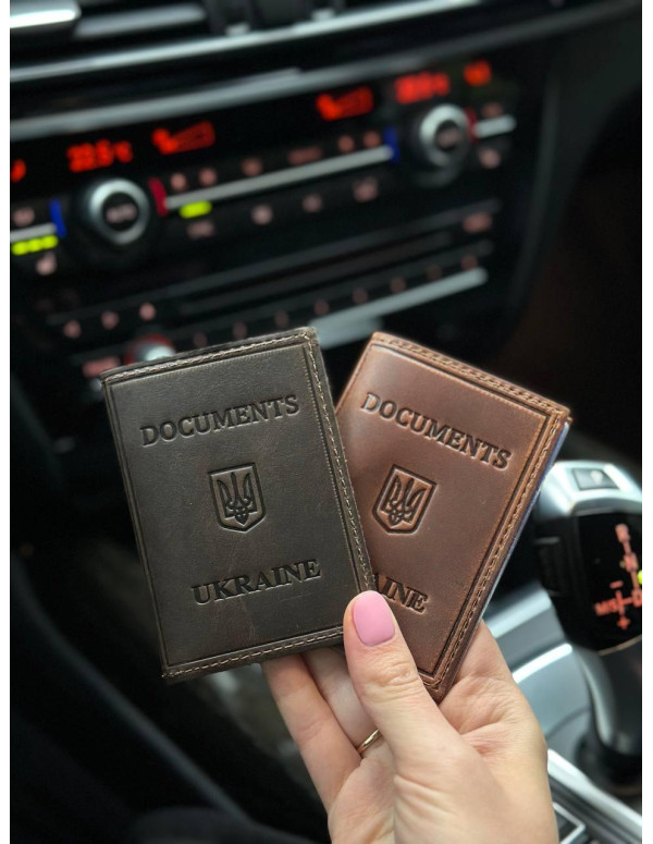 Шкіряна обкладинка для ID-паспорта і водійських прав 2186-1B