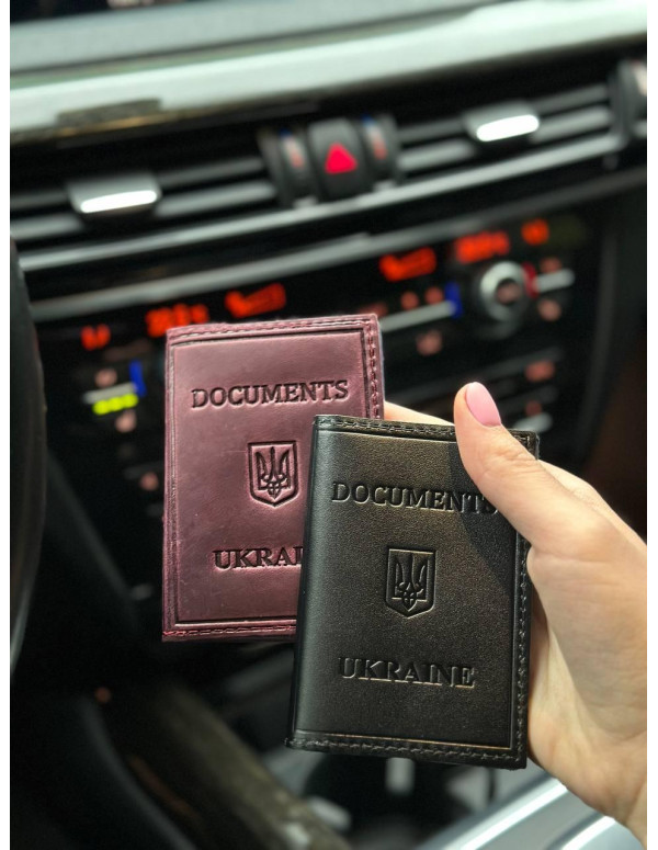 Шкіряна обкладинка для ID-паспорта і водійських прав 2186-1B