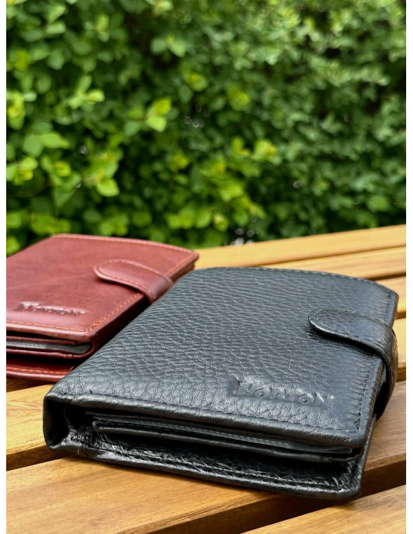 Чоловічий шкіряний гаманець люкс, чоловіче портмоне натуральна шкіра HORTON 301B