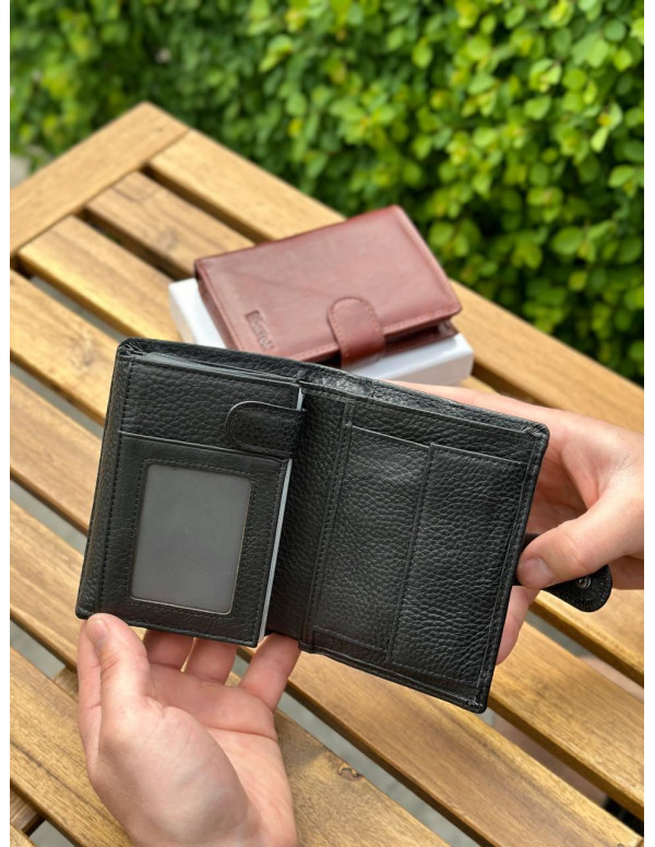 Чоловічий шкіряний гаманець люкс, чоловіче портмоне натуральна шкіра HORTON 301B