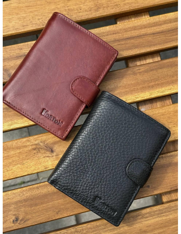 Чоловічий шкіряний гаманець люкс, чоловіче портмоне натуральна шкіра HORTON 301B