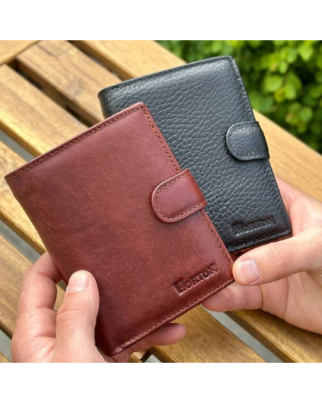 Чоловічий шкіряний гаманець люкс, чоловіче портмоне натуральна шкіра HORTON 301B
