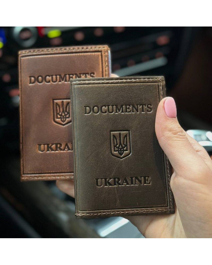 Шкіряна обкладинка для ID-паспорта і водійських прав 2186-1B