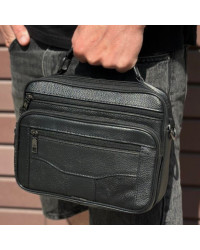 Чоловіча барсетка з ручкою Modica, чорна