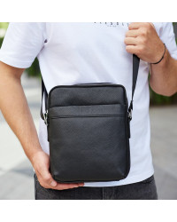 Чоловіча сумка-месенджер Sulmona, чорного кольору