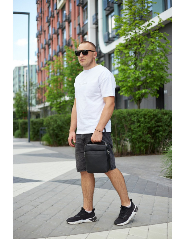 Чоловіча сумка-месенджер Sulmona, чорного кольору