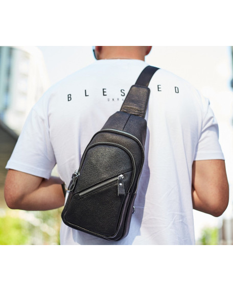 Чоловічий слінг через плече Merano, чорний