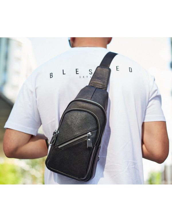 Чоловічий слінг через плече Merano, чорний